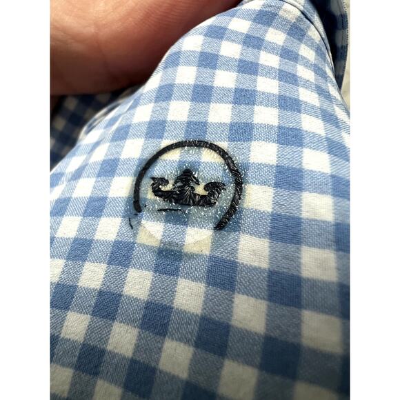 Peter Millar Gulf Vented Boat Fishing UPF Sun Shirt Button Down Gingham XL - Picture 10 of 10